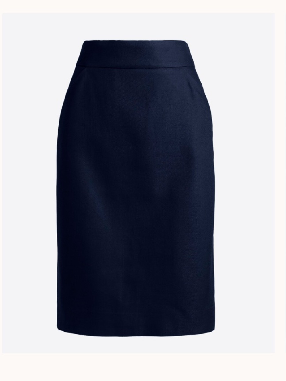 J. Crew factory pencil skirt in double-serge cotton navy size 6 NWT